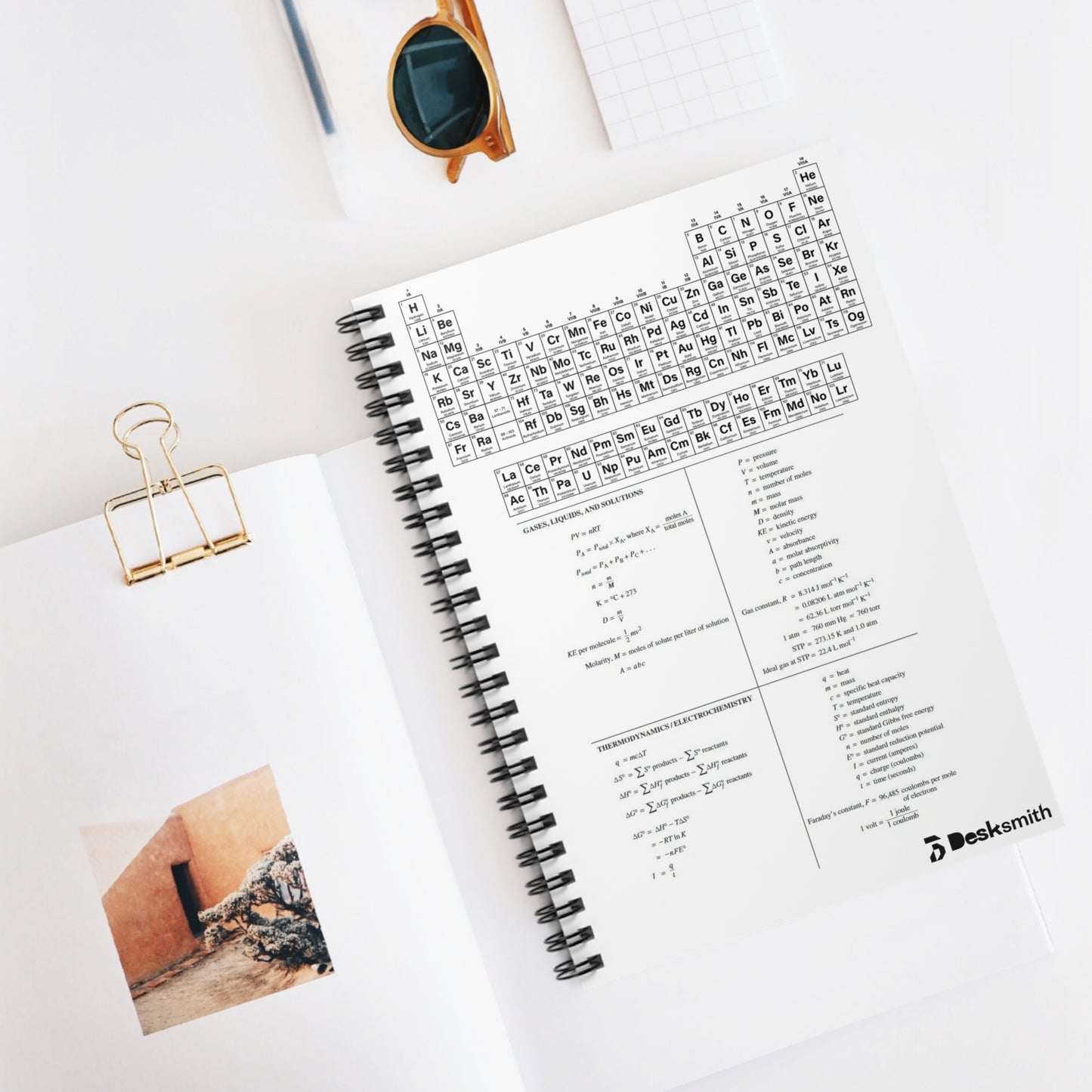 Periodic Table Chemistry Spiral Notebook — Ruled