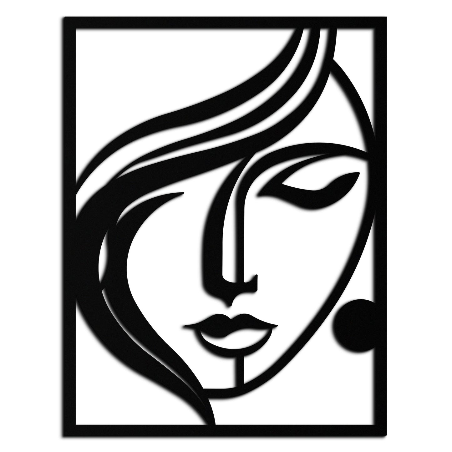 Woman Silhouette Metal Wall Art – Elegant Minimalist Female Figure Decor for Modern Spaces- KAF392