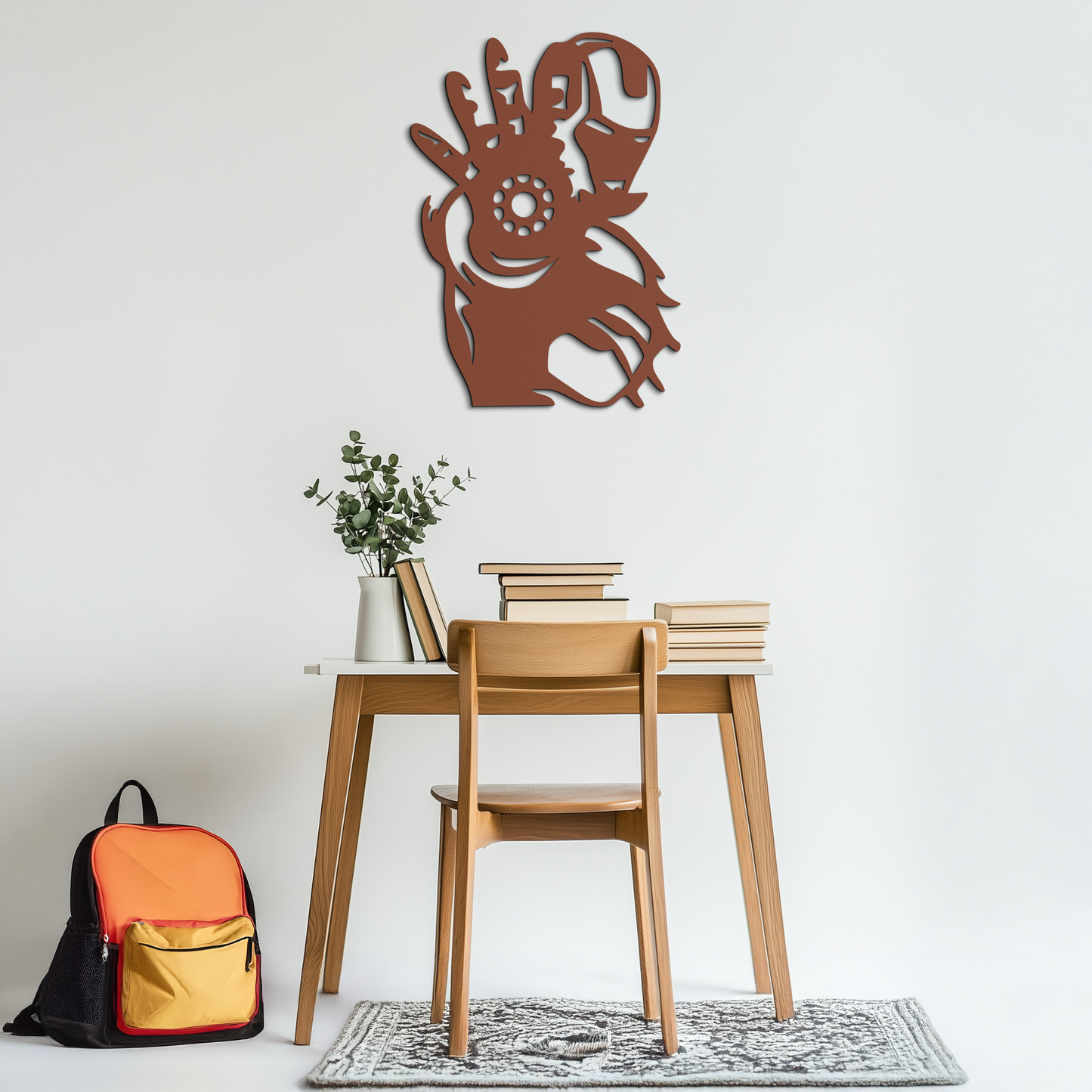 Iron Man Hand Gesture Silhouette Metal Wall Art – Superhero Home Decor- KAF573