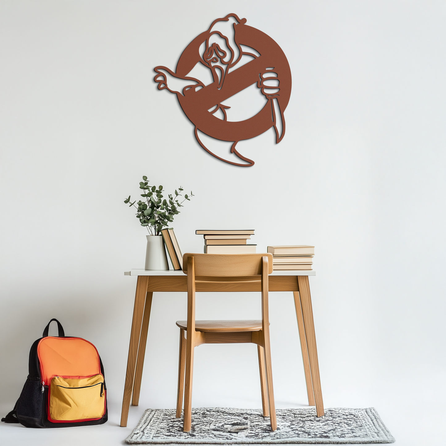 Ghost Scream Inspired Metal Wall Art – Horror Comedy Themed Home Decor Panel- KAF638