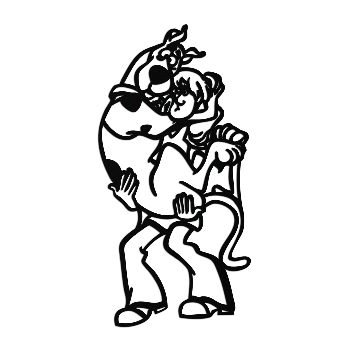 Shaggy Metal Wall Art – Scooby-Doo-Inspired Silhouette for Cartoon Fans- KAF656