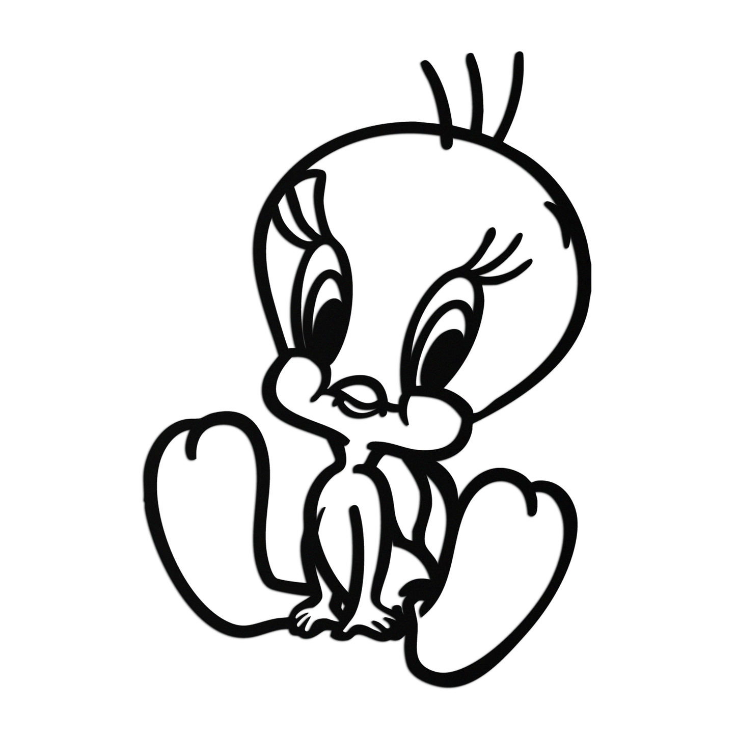 Tweety Bird Metal Wall Art – Classic Cartoon Character Silhouette for Fans- KAF666