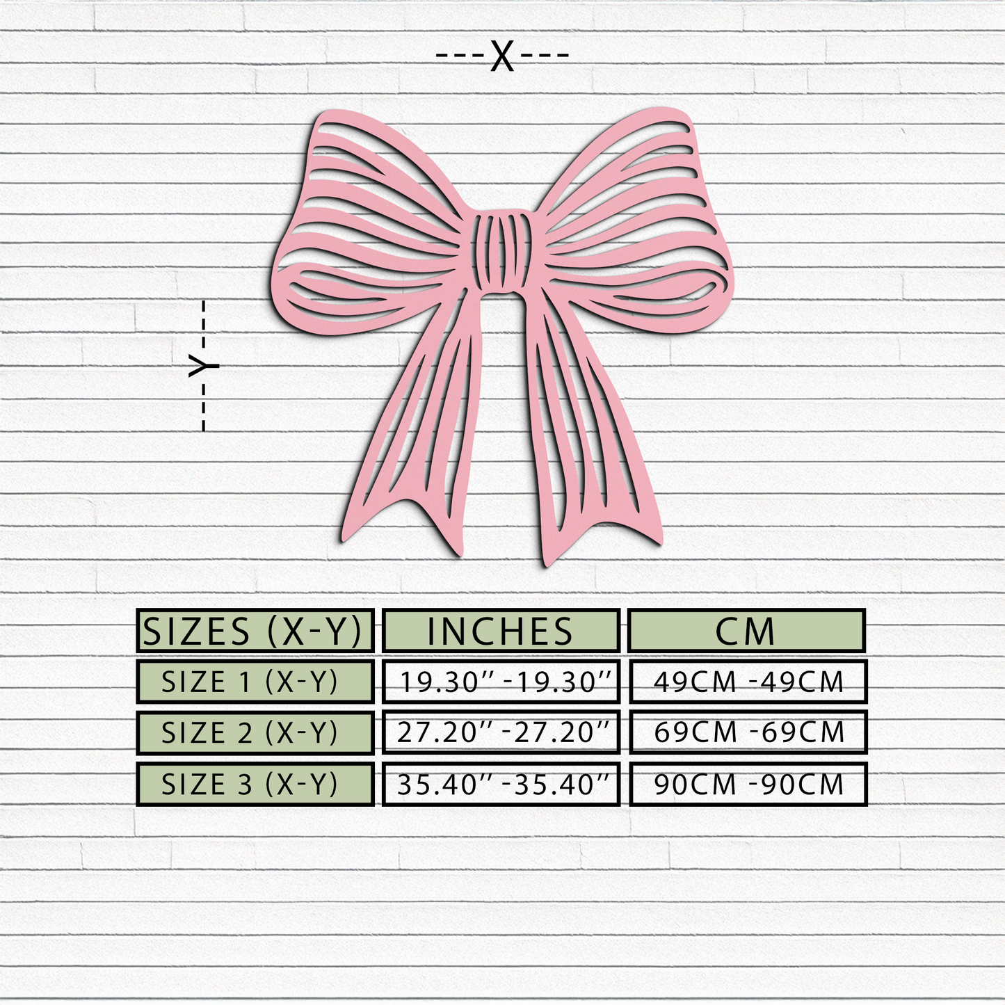 Elegant Bow Silhouette Metal Wall Art – Decorative Ribbon Design - KAFGP047