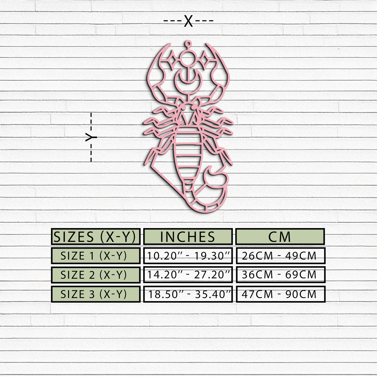 Scorpio Zodiac Metal Wall Art – Geometric Astrology Home Decor - KAFGP145