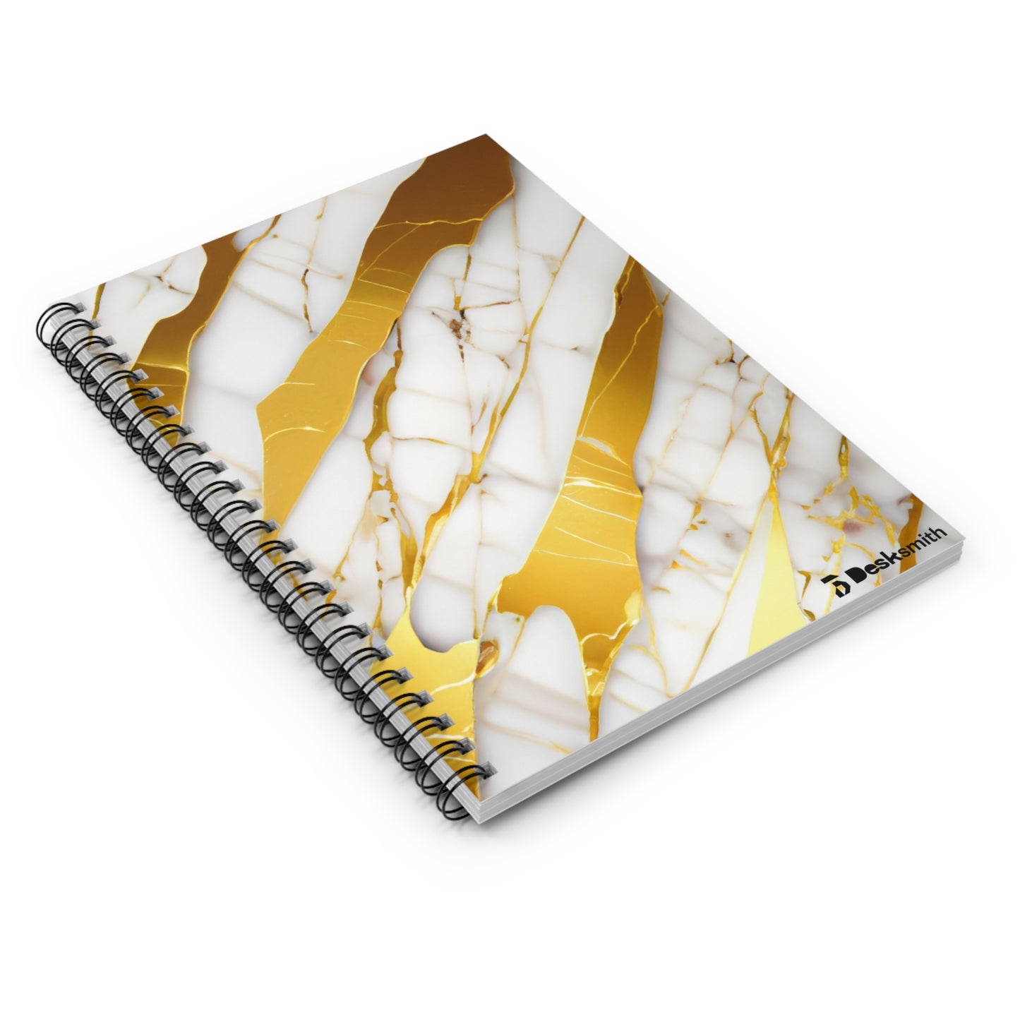 Marble Gold Spiral Notebook - Ruled Line