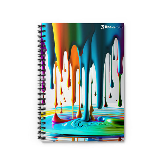 RGB Drip Spiral Notebook - Ruled Line