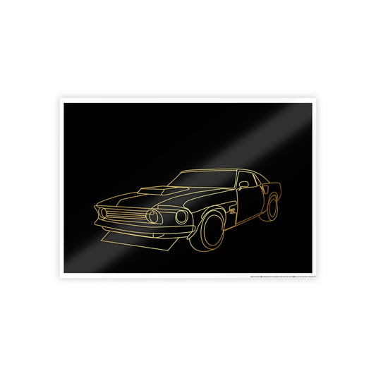 1969 Ford Mustang Boss Gloss Posters