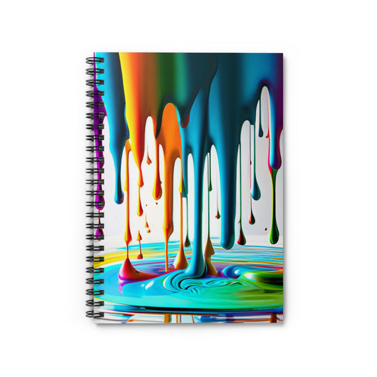 RGB Drip Spiral Notebook - Ruled Line