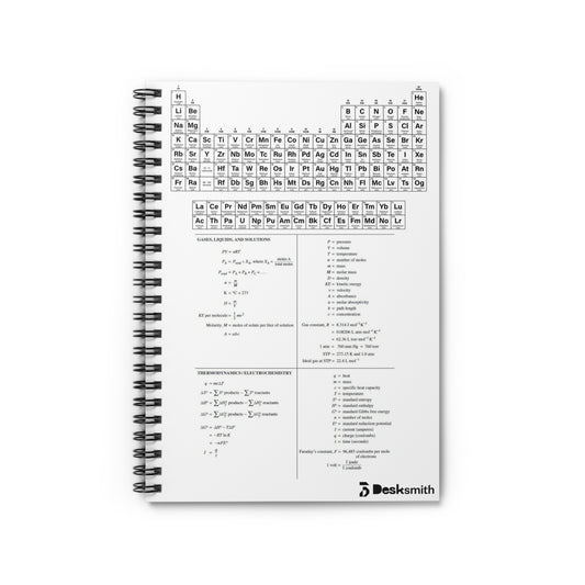 Periodic Table Chemistry Spiral Notebook — Ruled