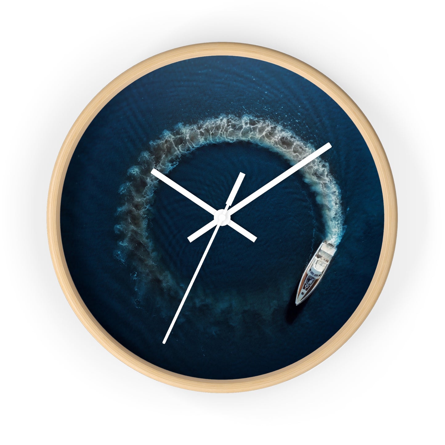 Boat in Circles Wall clock