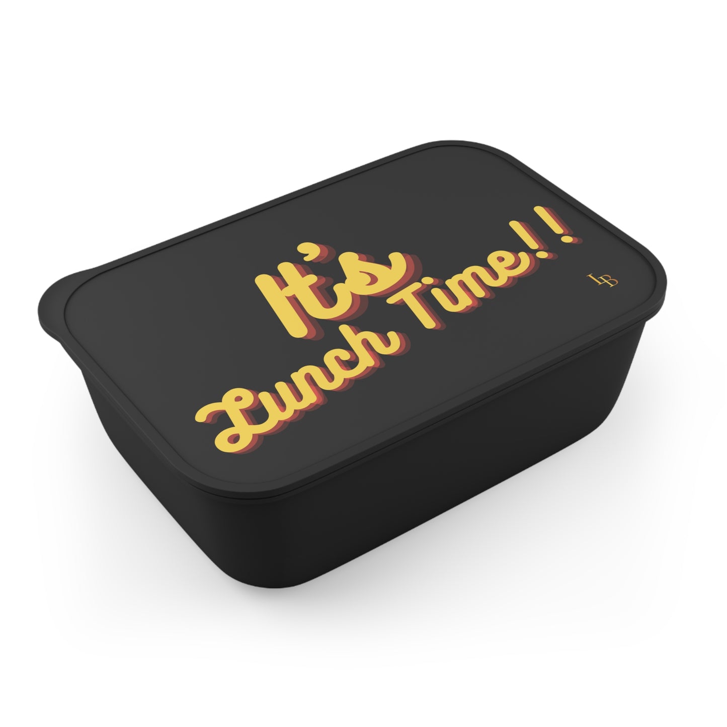 "It's Lunch Time!!" PLA Bento Box with Band and Utensils