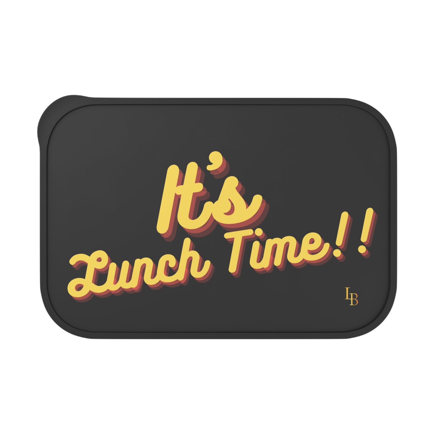 "It's Lunch Time!!" PLA Bento Box with Band and Utensils