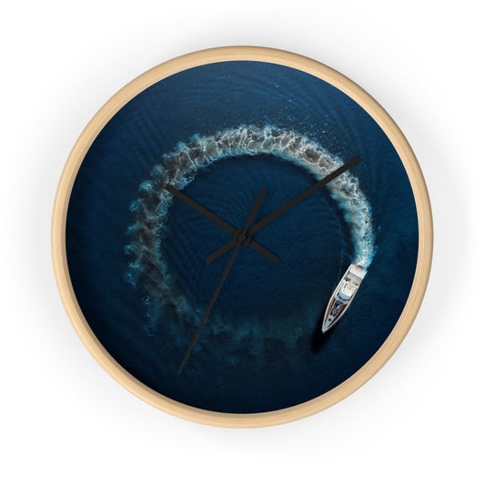 Boat in Circles Wall clock