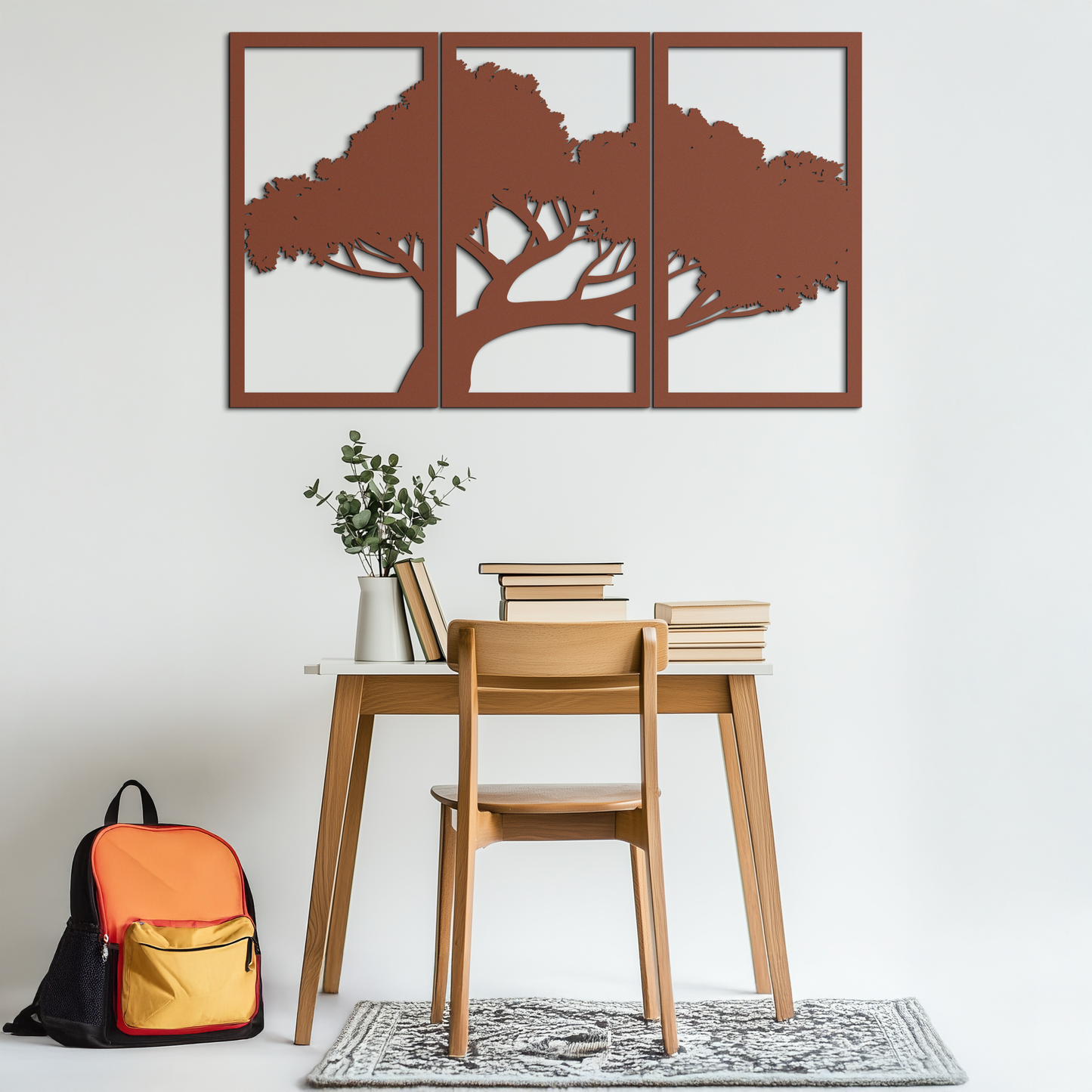 Tree Silhouette Metal Wall Art - Modern Nature-Inspired Decor - KAF222