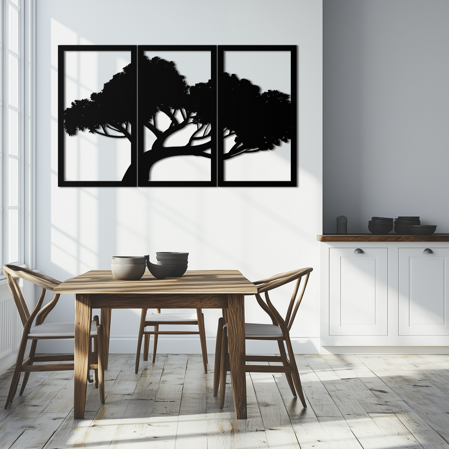 Tree Silhouette Metal Wall Art - Modern Nature-Inspired Decor - KAF222