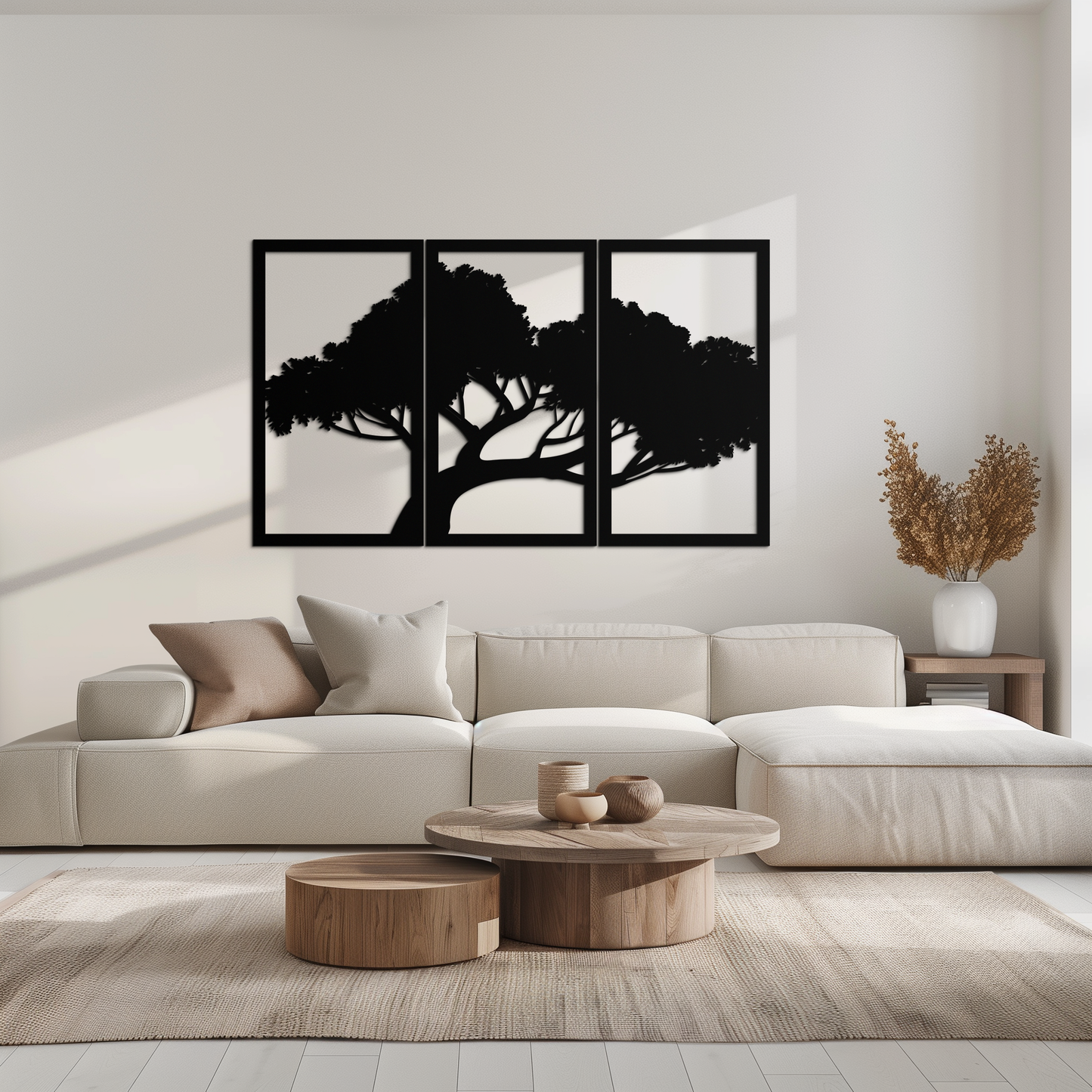 Tree Silhouette Metal Wall Art - Modern Nature-Inspired Decor - KAF222