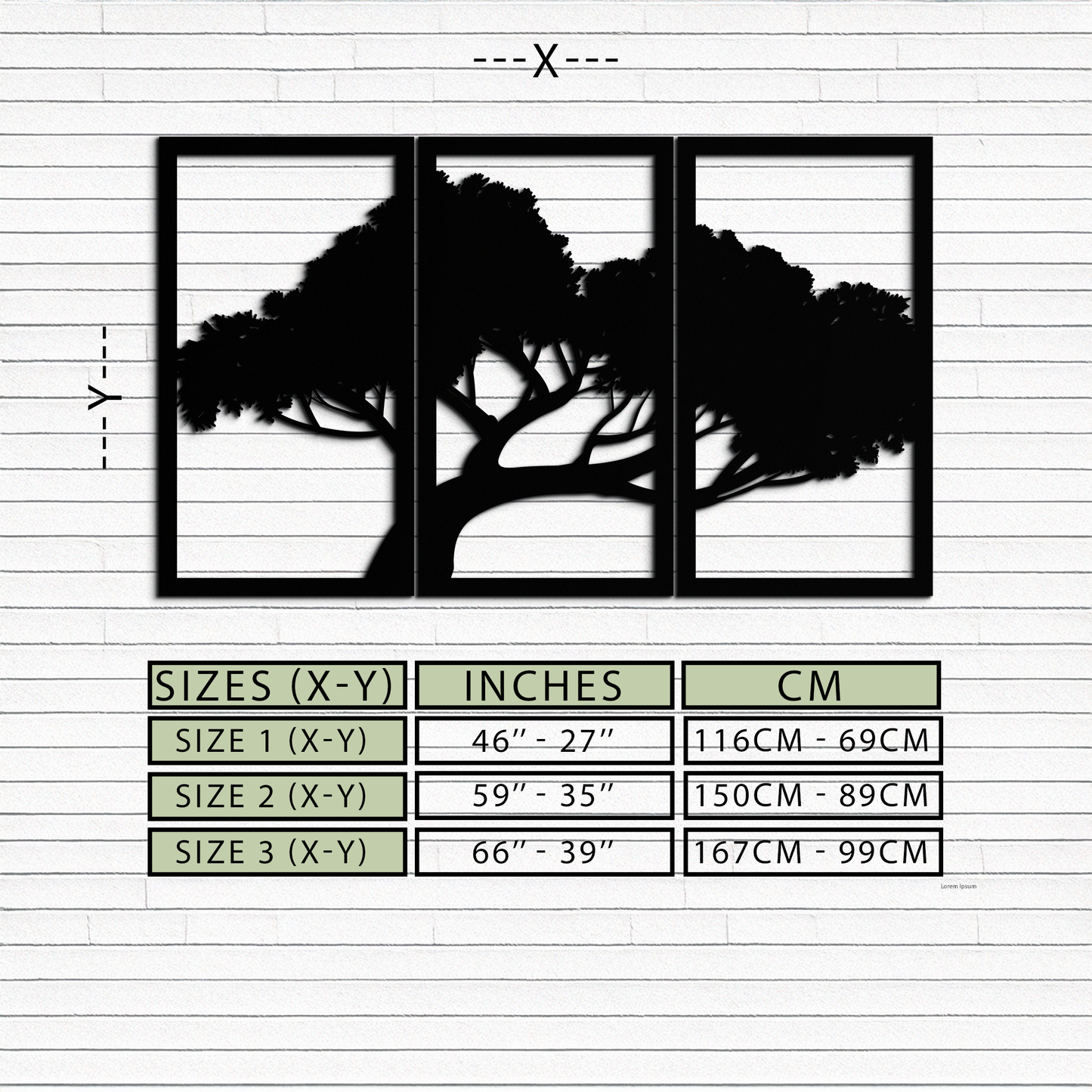 Tree Silhouette Metal Wall Art - Modern Nature-Inspired Decor - KAF222