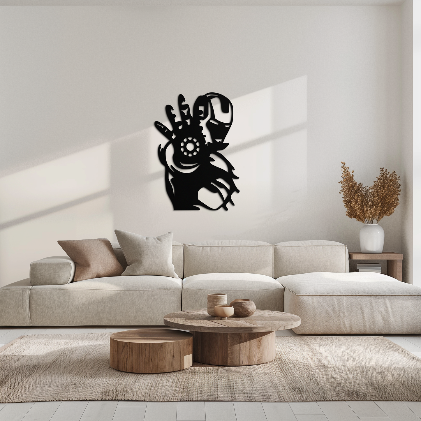 Iron Man Hand Gesture Silhouette Metal Wall Art – Superhero Home Decor- KAF573