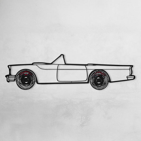 1957 Ford Thunderbird Wall Art – Classic Convertible Steel Silhouette-KAFMEKA027