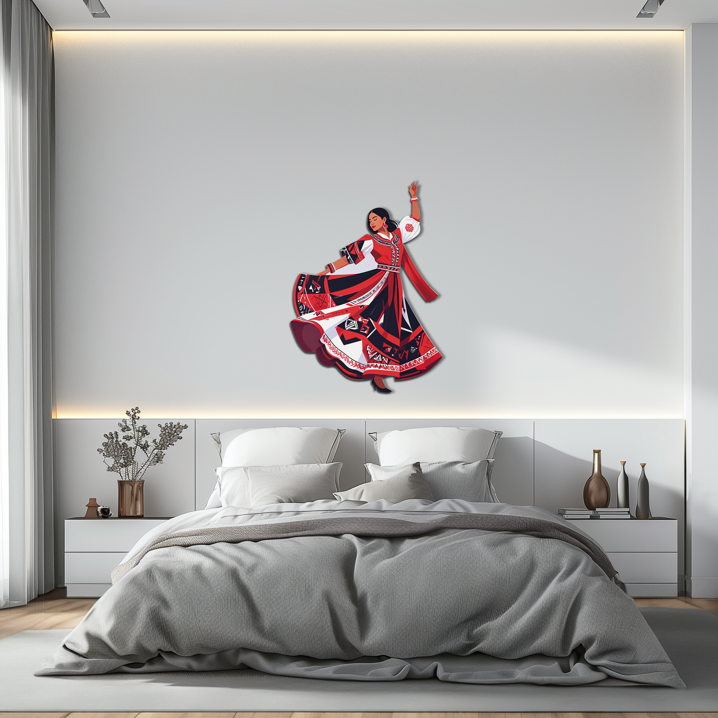 Dancing Woman Metal Wall Art – Bold & Cultural Decor-KAFUVM031