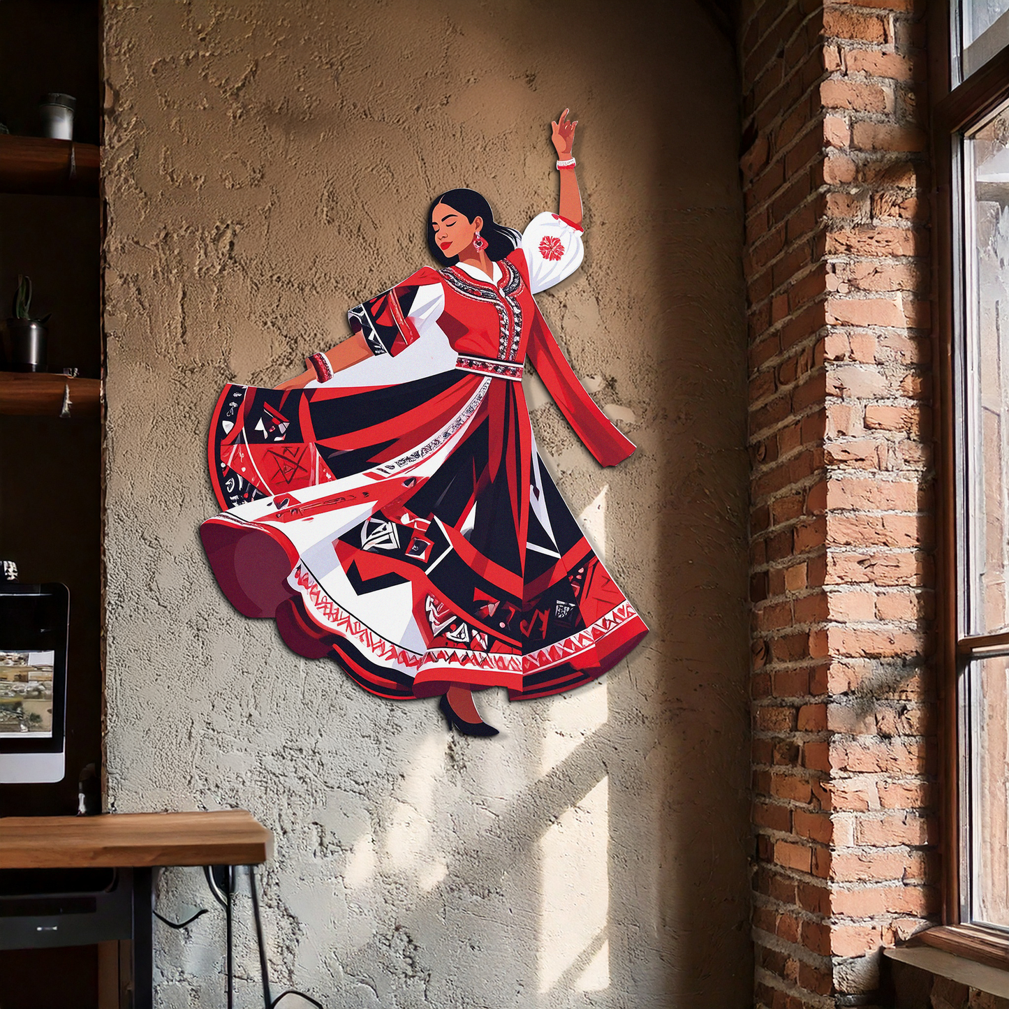 Dancing Woman Metal Wall Art – Bold & Cultural Decor-KAFUVM031