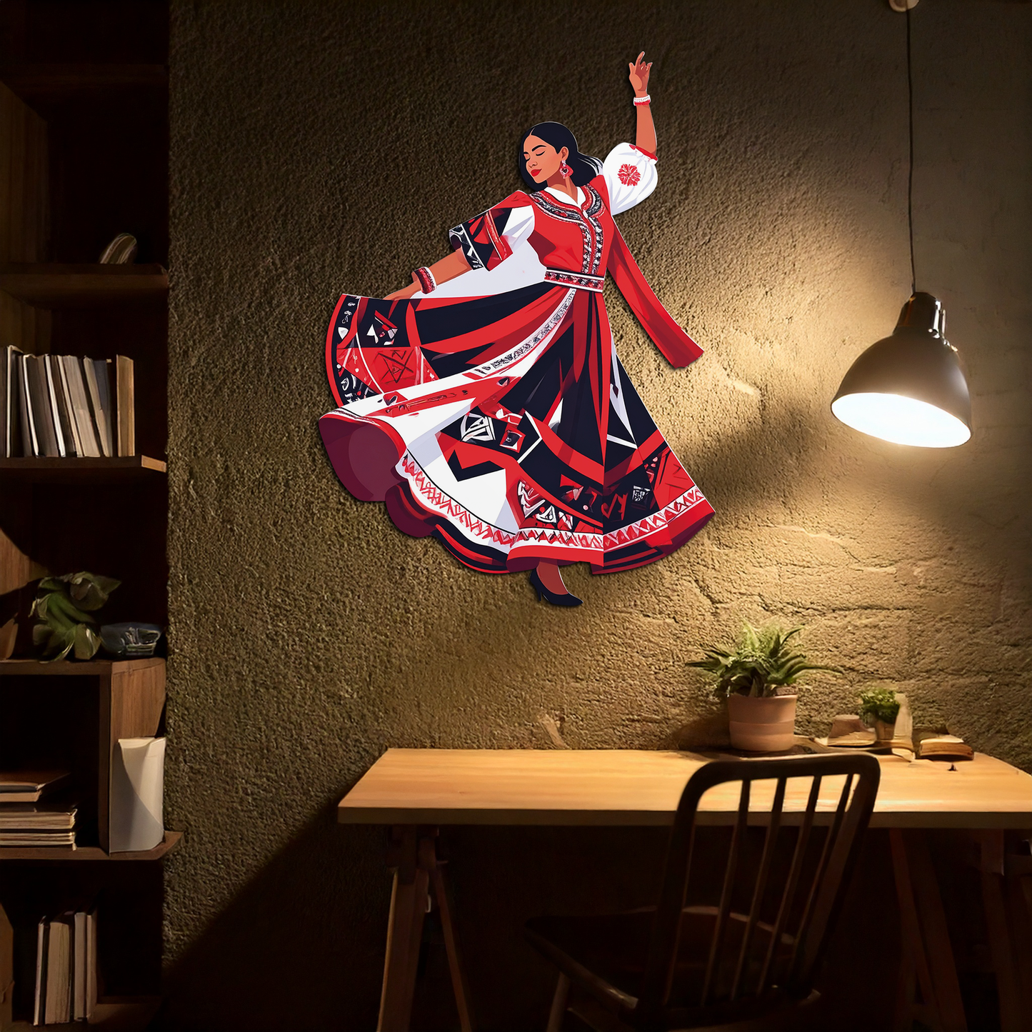 Dancing Woman Metal Wall Art – Bold & Cultural Decor-KAFUVM031