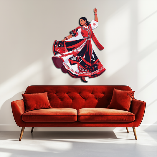 Dancing Woman Metal Wall Art – Bold & Cultural Decor-KAFUVM031