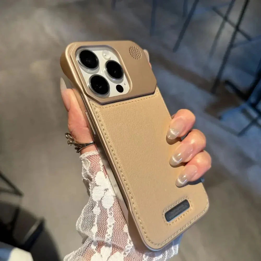 Business Vegan Leather Case for iPhone 13 to 17 series