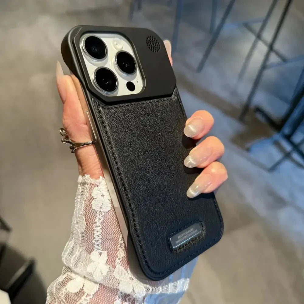 Business Vegan Leather Case for iPhone 13 to 17 series